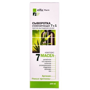 Сироватка для волосся ELFA PHARM (Ельфа Фарм) 7 олій стимулююча 7 в 1 проти випадіння волосся 100 мл