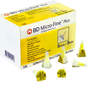 Голки для шприц-ручки Micro-Fine Plus (Мікро-Файн Плюс) розмір 30G (0.3 мм x 8 мм) 100 шт