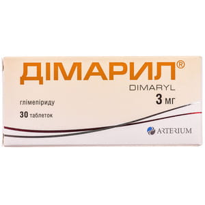 Димарил табл. 3мг №30