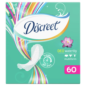 Прокладки ежедневные DISCREET (Дискрит) Deo Water Lily Multiform (део вотер лил мультиформ) гигиенические женские 60 шт
