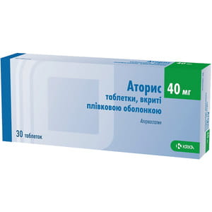 Аторис табл. в/о 40мг №30