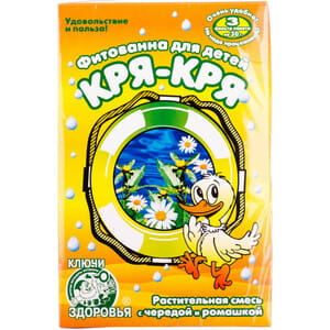 Фітованна дитяча №4 Ключі Здоров'я Кря-Кря рослинна суміш з чередою та ромашкою в фільтр-пакетах по 30 г 3 шт