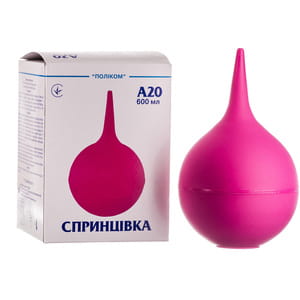 Спринцівка (клізма, груша) пластизольна тип А-20 Поліком з м'яким наконечником (600 мл)