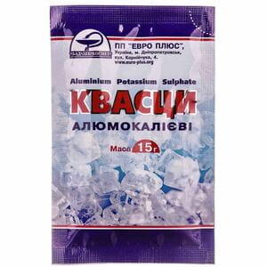 Порошок протизапальний Квасци алюмокалієві для зовнішнього застосування 15 г