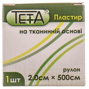 Пластир медичний Teta (Тета) на тканинній основі в рулоні розмір 2 см х 500 см 1 шт