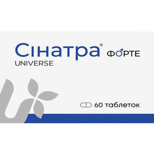 Талетки загальнозміцнюючої та тонізуючої дії для чоловіків та жінок Сінатра Форте 3 блістера по 20 шт