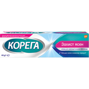 Крем для фіксації зубних протезів Корега Захист ясен 40 г
