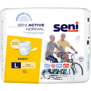 Підгузки-труси для дорослих Seni (Сені) Active Normal Large (Актив Нормал Ладж) розмір 3 10 шт