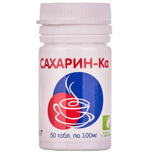 Підсолоджувач Сахарин-ка таблетки 100 мг банка 50 шт