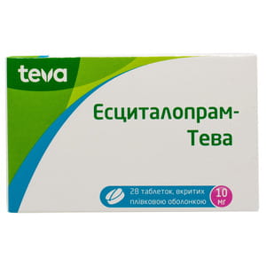 Есциталопрам-Тева табл. в/о 10мг №28