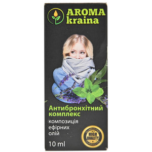Композиция эфирных масел AROMA KRAINA (Арома краина) Антибронхитный комплекс 10 мл