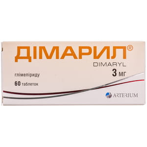 Димарил табл. 3мг №60