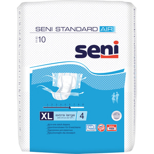 Підгузки для дорослих SENI (Сені) Standard AIR Extra Large (Стандарт Ейр Екстра Лардж) розмір XL/4 10 шт
