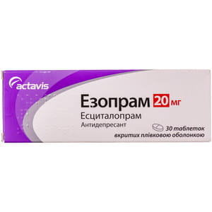 Езопрам табл. в/о 20мг №30