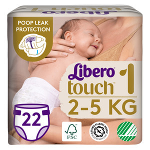 Підгузки для дітей LIBERO (Ліберо) Touch 1 з масою від 2 до 5 кг 22 шт