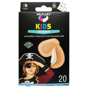 Пластир для очей MILPLAST (Мілпласт) Kids Occlusive (Кідс) дитячий оклюзійний 20 шт