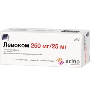 Левоком табл. 250мг/25мг №30