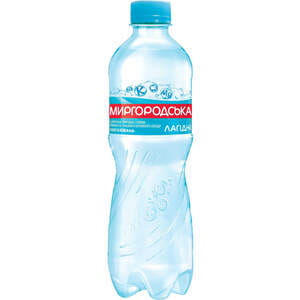 Вода мінеральна Миргородська Лагідна слабогазована 0,5 л