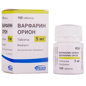 Варфарин Оріон табл. 5мг №100