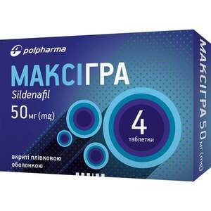 Максігра табл. в/о 50мг №4