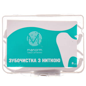 Зубочистки з зубною ниткою Manorm (Манорм) освіжаючі 8 шт