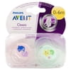Пустушка силіконова ортодонтична AVENT (Авент) SCF 169/36 Classic (класік) (дельфін і морська зірка) для дівчинки від 0 до 6 місяців 2 шт