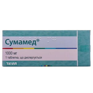 Сумамед табл. дисперг. 1000мг №1