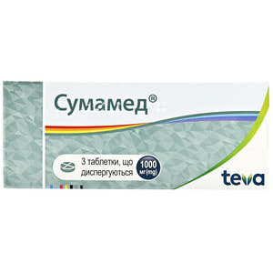 Сумамед табл. дисперг. 1000мг №3