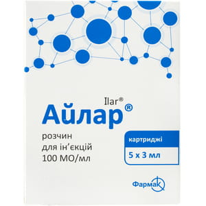 Айлар р-н д/ін. 100МО/мл картридж 3мл №5