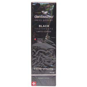 Зубна паста DENTISSIMO (Дентиссімо) Extra Whitening Black проти зубного налоьту та камню 75 мл