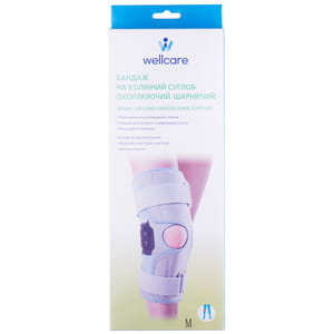 Бандаж на коленный сустав WellCare (ВеллКеа) модель 52013 охватывающий шарнирный размер M