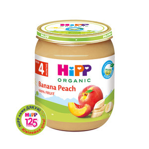 Пюре фруктове дитяче HIPP (Хіпп) Банан і персик 125 г