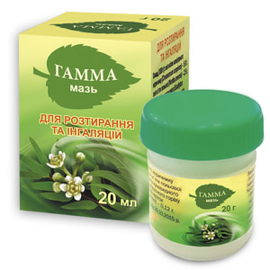 Гамма мазь для розтирання та інгаляцій банка 20 г