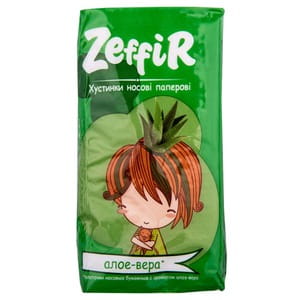 Хустинки паперові ZEFFIR (Зефір) Алое вера 10 шт