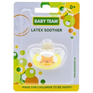 Пустушка латексна дитяча BABY TEAM (Беби Тим) артикул 3200 ортодонтична з 0 місяців 1 шт