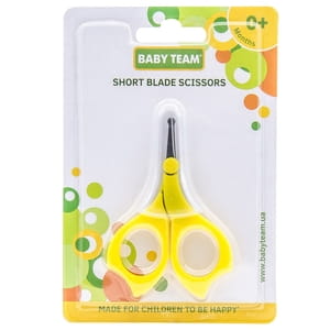 Ножиці дитячі BABY TEAM (Бебі Тім) артикул 7101 з короткими лезами 1 шт