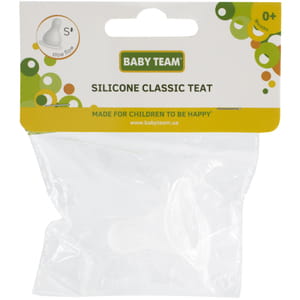 Соска силіконова дитяча BABY TEAM (Бебі Тім) артикул 2200 класична повільний потік з 0 місяців 1 шт
