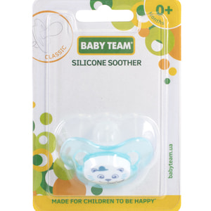 Пустушка силіконова дитяча BABY TEAM (Бебі Тім) артикул 3007 класична з 0 місяців 1 шт