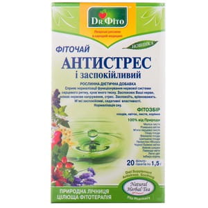 Фіточай ДОКТОР ФІТО Антистрес і заспокійливий у фільтр-пакетах по 1,5 г 20 шт