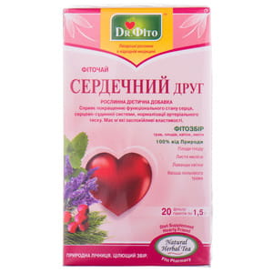 Фіточай ДОКТОР ФІТО Сердечний друг у фільтр-пакетах по 1,5 г 20 шт