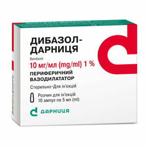 Дибазол-Дарница р-р д/ин. 10мг/мл амп. 5мл №10