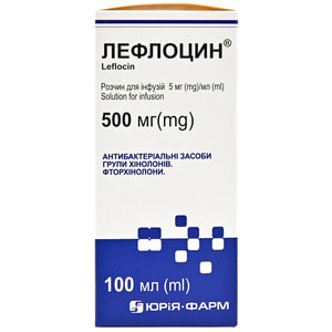 Лефлоцин р-н д/інф. 5мг/мл пляш. 100мл №1