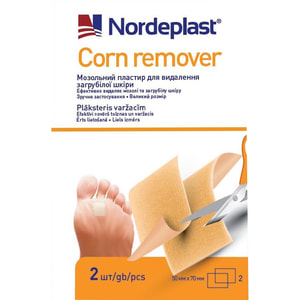 Пластир мозольний Nordeplast (Нордепласт) для видалення загрубілої шкіри розмір 50 мм х 70 мм 2 шт