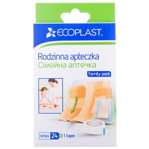 Пластир медичний Ecoplast (Екопласт) набір Сімейна аптечка 25 шт