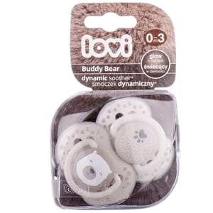 Пустушка силіконова CANPOL (Канпол) Lovi (Лові) Buddy bear артикул 22/863 динамічна від 0 до 3 місяців 2 шт