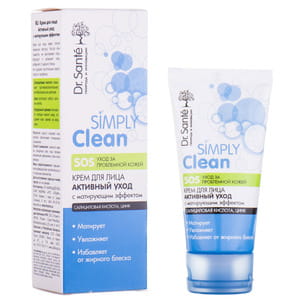 Крем для лица Dr.Sante (Доктор сантэ) Simply Clean активный уход с матирующим эффектом 50 мл
