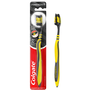 Зубна щітка COLGATE (Колгейт) ЗигЗаг Деревне вугілля середньої жорсткості 1 шт