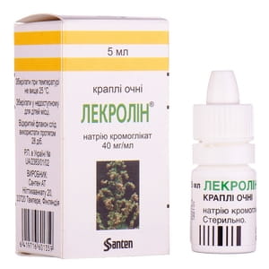 Лекролін крап. очні 40мг/мл фл. 5мл