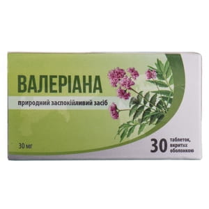 Валеріана табл. в/о 30мг №30