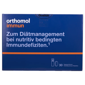 Ортомол Іммун (Orthomol Immun) вітамінний комплекс для підвищення імунітету флакон + таблетки з вітаміном С, Д, цинком на курс прийому 30 днів